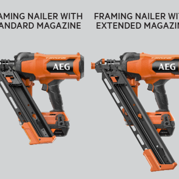18V FRapidfire 10ga 30º34º Framing Nailer Skin AEG Powertools